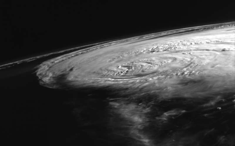 从太空中看到的飓风莎莉